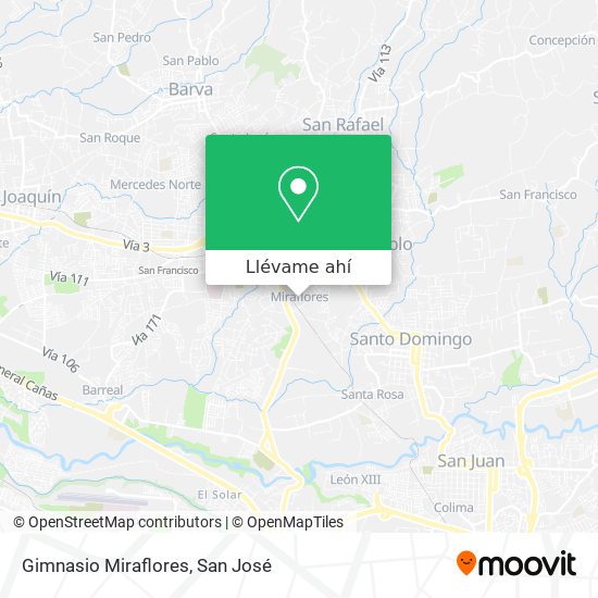 Mapa de Gimnasio Miraflores