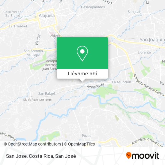 Mapa de San Jose, Costa Rica
