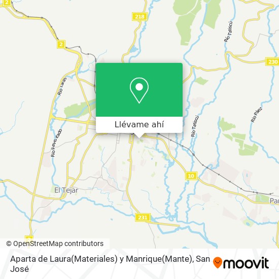 Mapa de Aparta de Laura(Materiales) y Manrique(Mante)