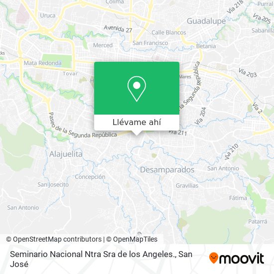 Mapa de Seminario Nacional Ntra Sra de los Angeles.
