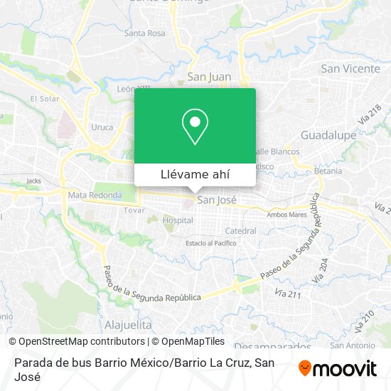 Mapa de Parada de bus Barrio México / Barrio La Cruz