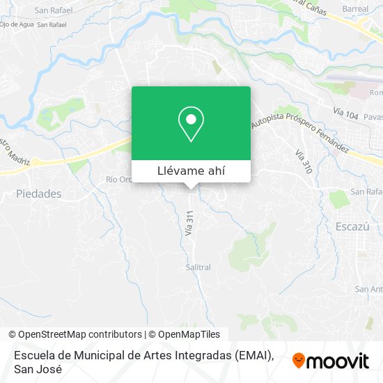 Mapa de Escuela de Municipal de Artes Integradas (EMAI)