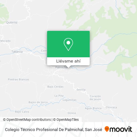 Mapa de Colegio Técnico Profesional De Palmichal