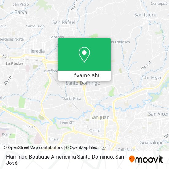 Mapa de Flamingo Boutique Americana Santo Domingo