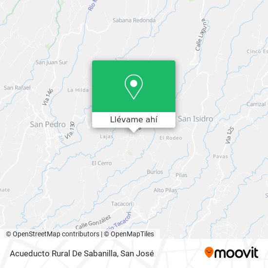 Mapa de Acueducto Rural De Sabanilla