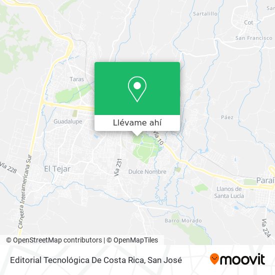 Mapa de Editorial Tecnológica De Costa Rica