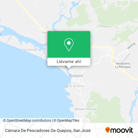 Mapa de Cámara De Pescadores De Quepos