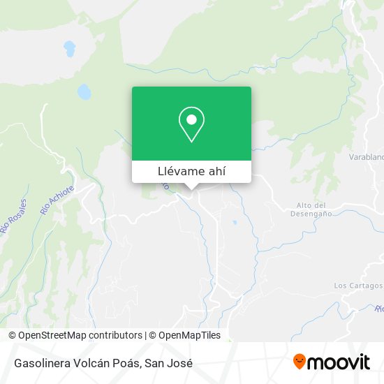 Mapa de Gasolinera Volcán Poás