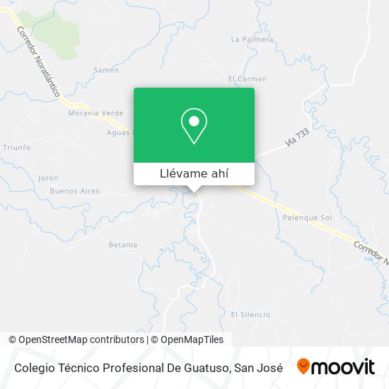 Mapa de Colegio Técnico Profesional De Guatuso