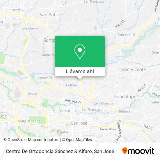 Mapa de Centro De Ortodoncia Sánchez & Alfaro