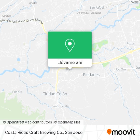 Mapa de Costa Rica's Craft Brewing Co.