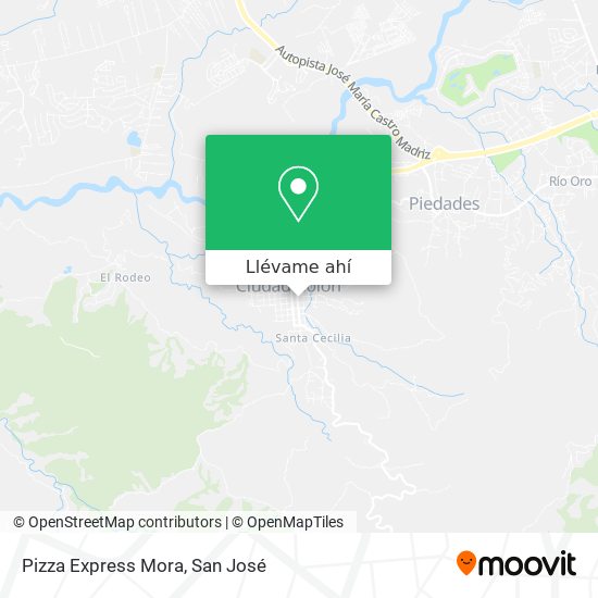 Mapa de Pizza Express Mora