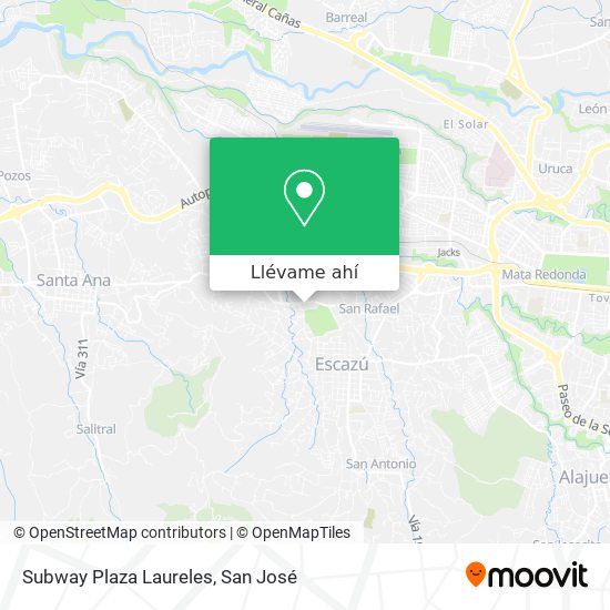 Mapa de Subway Plaza Laureles