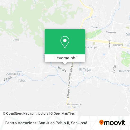Mapa de Centro Vocacional San Juan Pablo II