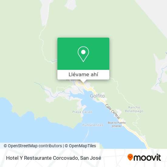 Mapa de Hotel Y Restaurante Corcovado