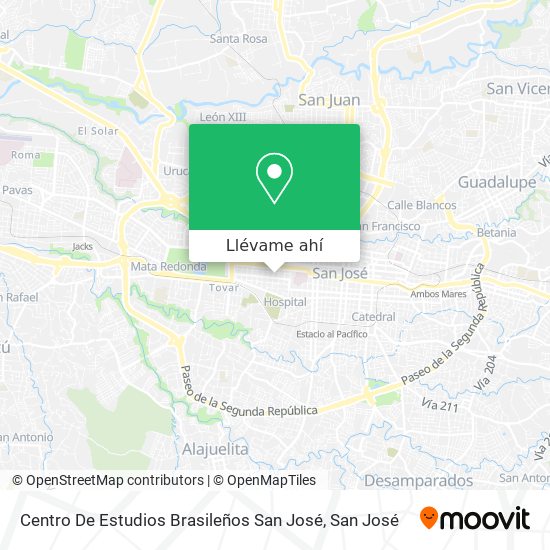 Mapa de Centro De Estudios Brasileños San José