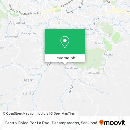 Mapa de Centro Cívico Por La Paz - Desamparados