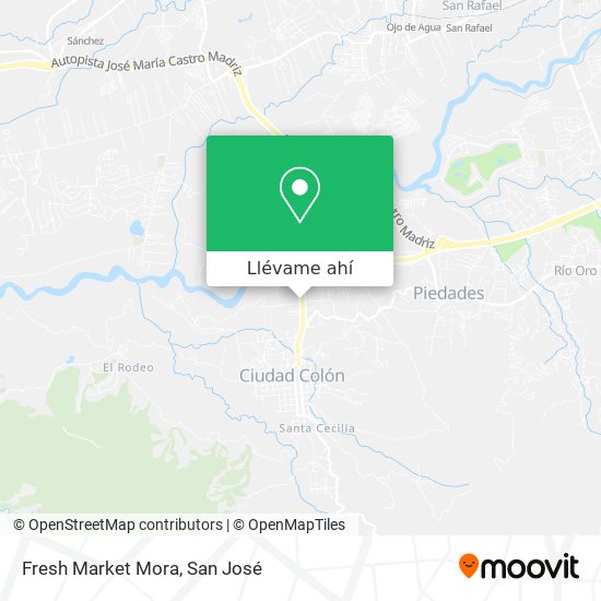 Mapa de Fresh Market Mora