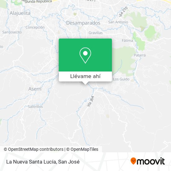 Mapa de La Nueva Santa Lucía