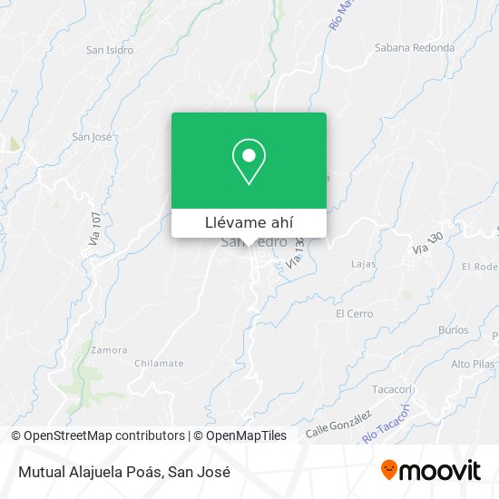Mapa de Mutual Alajuela Poás