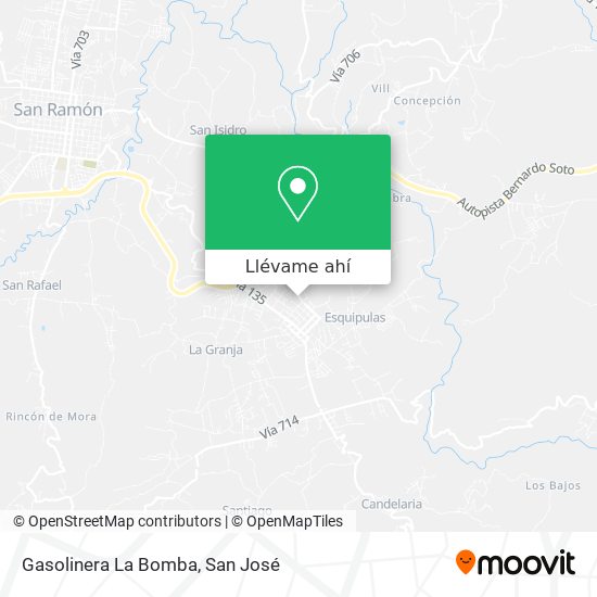 Mapa de Gasolinera La Bomba