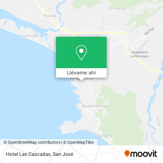 Mapa de Hotel Las Cascadas