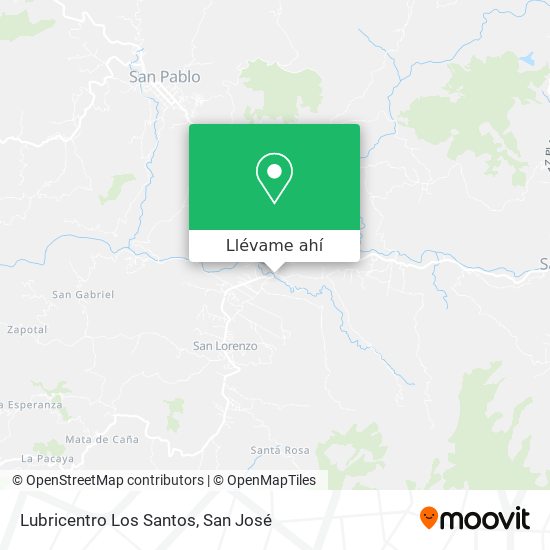 Mapa de Lubricentro Los Santos
