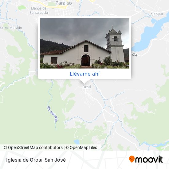 Mapa de Iglesia de Orosi