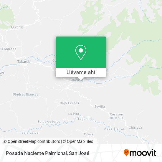 Mapa de Posada Naciente Palmichal