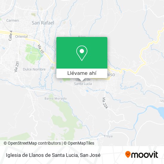 Mapa de Iglesia de Llanos de Santa Lucia