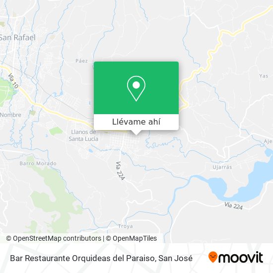 Mapa de Bar Restaurante Orquideas del Paraiso