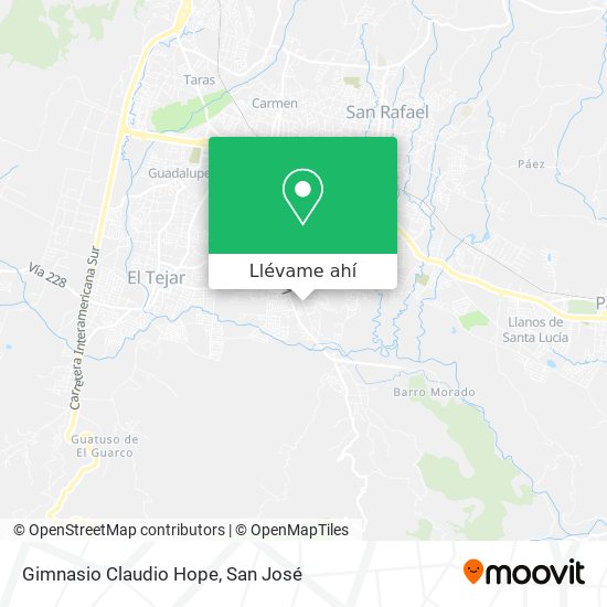Mapa de Gimnasio Claudio Hope