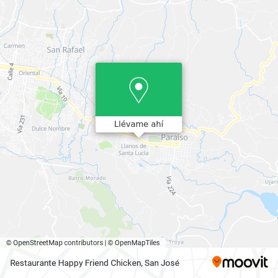 Mapa de Restaurante Happy Friend Chicken