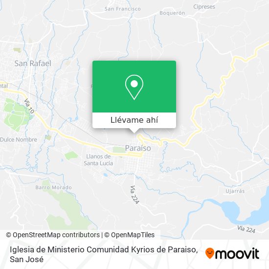Mapa de Iglesia de Ministerio Comunidad Kyrios de Paraiso