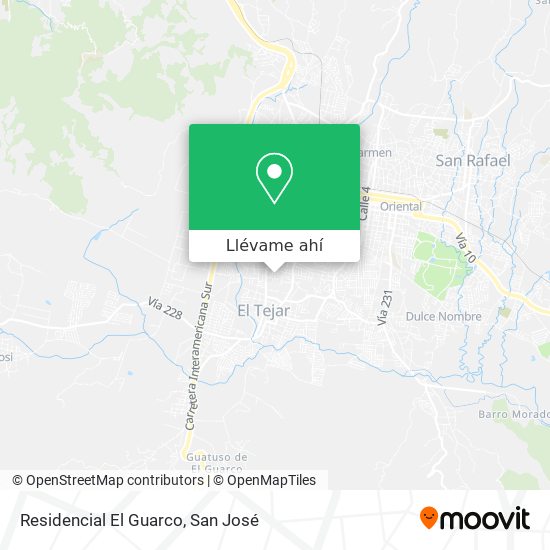 Mapa de Residencial El Guarco