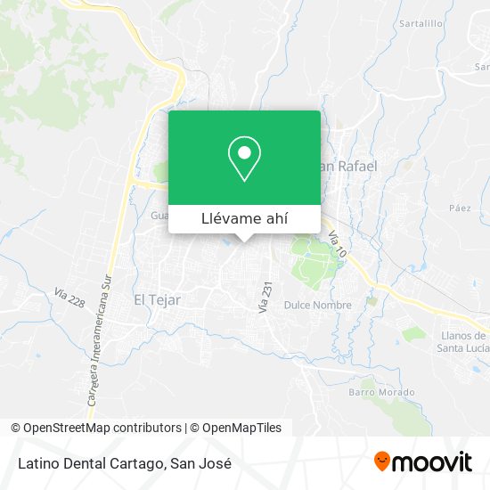 Mapa de Latino Dental Cartago
