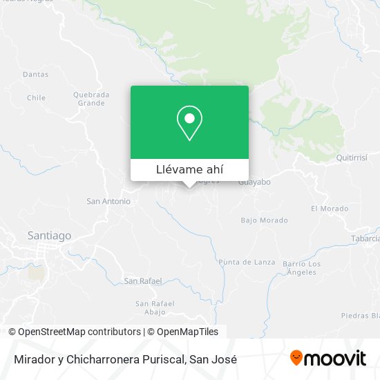Mapa de Mirador y Chicharronera Puriscal