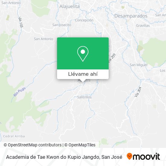 Mapa de Academia de Tae Kwon do Kupio Jangdo