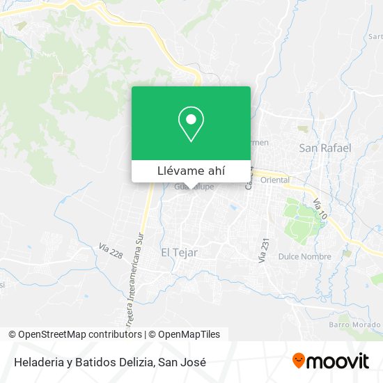 Mapa de Heladeria y Batidos Delizia