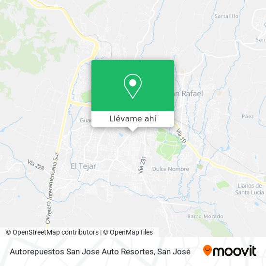 Mapa de Autorepuestos San Jose Auto Resortes