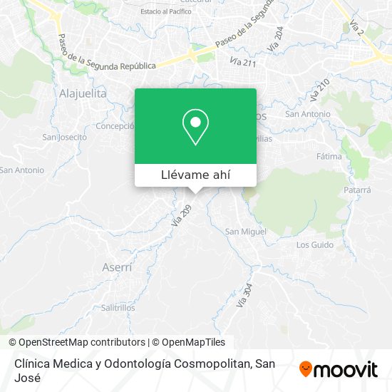 Mapa de Clínica Medica y Odontología Cosmopolitan
