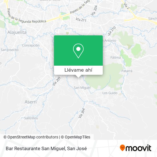 Mapa de Bar Restaurante San Miguel