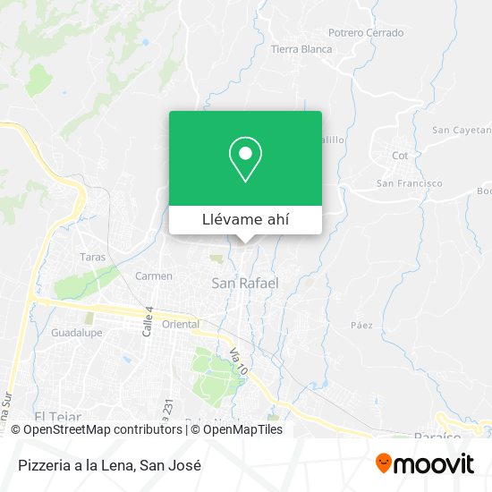 Mapa de Pizzeria a la Lena