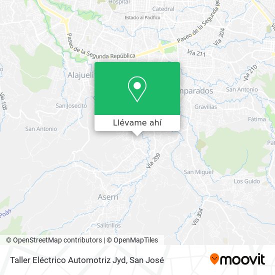 Mapa de Taller Eléctrico Automotriz Jyd