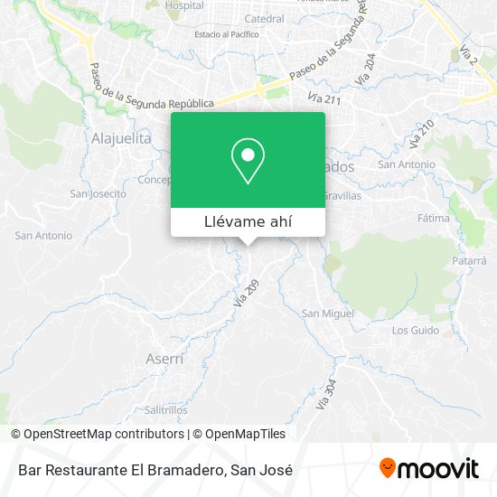Mapa de Bar Restaurante El Bramadero