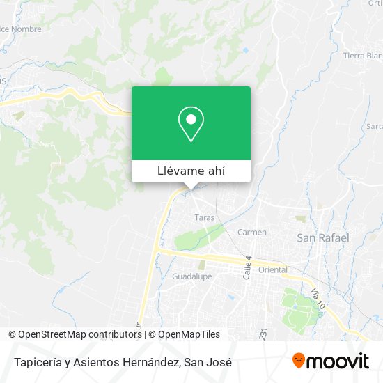Mapa de Tapicería y Asientos Hernández