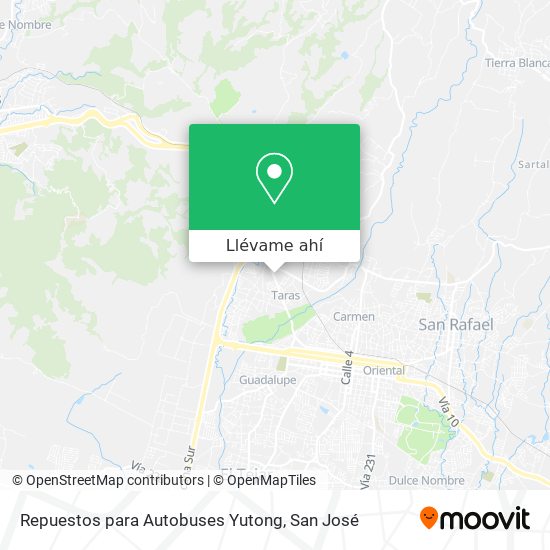 Mapa de Repuestos para Autobuses Yutong