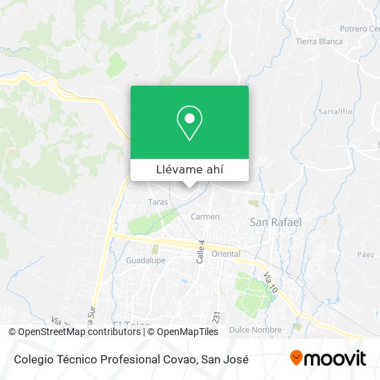 Mapa de Colegio Técnico Profesional Covao