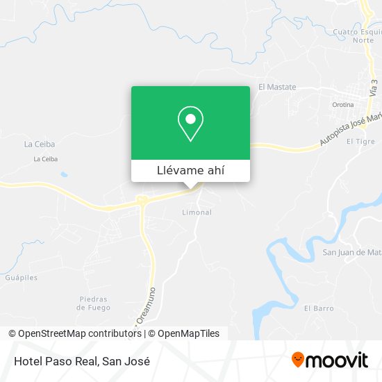 Mapa de Hotel Paso Real