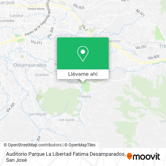 Mapa de Auditorio Parque La Libertad Fatima Desamparados